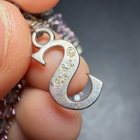 Vintage SJC (Sundancer) "Saki" Sterling Silver & Glass Beaded Toggle Bracelet - Picture 6 of 15